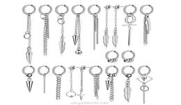 20 Pieces Cool Stainless Steel Huggie Hinged Hoop Earrings Kpop Dangle Jewellery O21 20 Drop 2202099983948