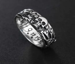 Cluster Rings Stainless Steel Men Domineering Skull Devil Punk Gothic Simple For Biker Male Boy Jewelry Creativity Gift Whole 5628962