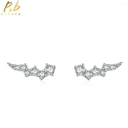 Stud Earrings PuBang Fine Jewelry Solid 925 Sterling Silver High Carbon Diamond Sparkling Cocktail For Women Gifts Drop