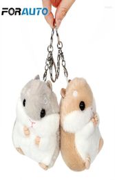 Keychains Car Key Ring Auto Interior Accessories Keychain Lovely Chain Plush Toys Decoration Animal Dolls Keyring Cute Hamster Mir4413447