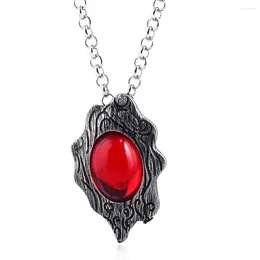 Chains Game Devil Pendant Necklace Minimalist Alloy Red Crystal Necklaces Choker Jewelry Man