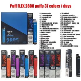 QST Puff flex 2800 Disposable Electronic Cigarettes 5 % Send From Usa Warehouse 8ml 850mah ZLQ BAR 8000 16ML Authorised 37 Flavours