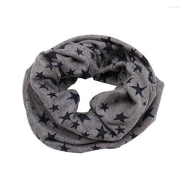 Scarves Autumn Winter Outdoor Neck Warmer O Ring Scarf For Kids Baby Cotton Long Warm Stars Printed Snood WarmerScarves Kimd226910698