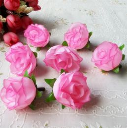 50PCS 3CM Silk Artificial Flowers Head For Wedding Decoration DIY Wreath Gift Box Craft Fake Artificial Rose Bud Head5374908