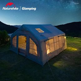 Tents And Shelters Naturehike Air 13.2 Outdoor Camp Inflatable Tent Large Space 3-4 People Camping House Luxury Villas Family