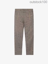 Top Level Buurberlyes Designer Pants for Women Men Spring Autumn Sheep Wool Plaid Pocket Straight Mens Long Pants Casual Pants with Original Logo