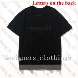 ESS Designer Fashion Mens T Shirts Chest Letter Laminated Print Short Shirt Sleeve Street Loose Casual T-Shirt Cotton Tops Men Tshirt Essentialsclothing Shirt 487
