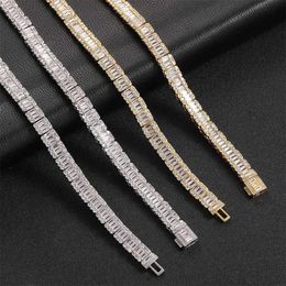 Bling Jewellery Women Iced Out Moissanite Diamond Choker Necklace Charm Gold Plated Tennis Chain