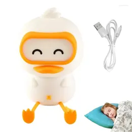 Night Lights Duck Lamp Bedside Touch 3 Level Dimmable Touch-Sensitive Multi-Color Rechargeable Light For Kids Room Decor Soothing