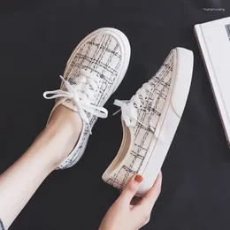 Fitness Shoes 2024 Summer Low-Top Flat Canvas Women's All-Match Student Breathable Casual White Trendy Stylish Sneakers