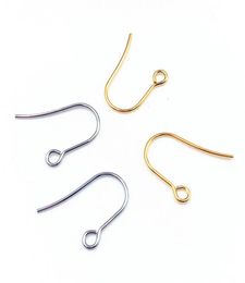 100PCS Whole Stainless Steel Gold Silver Colour Earrings Hooks Findings Fittings DIY Earrings Base Part Jewellery Making Accessor2696430