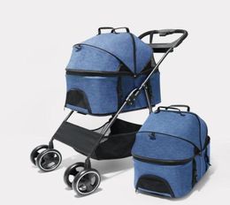 Dog Car Seat Covers Portable Pet Cat Stroller Case Detachable Breathable Transporter Carrier Foldable For 50KG Puppy Travel Bag5841461