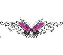 on the body art ladys sternum tattoo sticker beautifull sexy Chest Flowers red Rose Butterfly pattern for women4318656