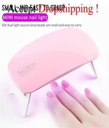 2color Portable 6W Nail Dryer Machine 6 LED UV Lamp Micro USB Cable Home Use Nail UV Gel Varnish Dryer Art Tools8104604