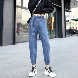 Women's Jeans High Waist Ripped Woman 2024 Boyfriend Wide Leg Denim For Women Clothing Blue Streetwear Fashion Vintage Harem Pants