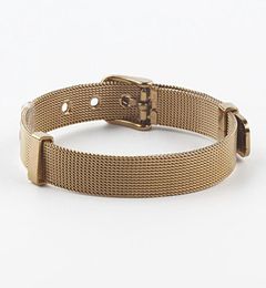 Cuff ZMZY Adjustable Belt Buckle Chain Charm Bracelet WomenMen Mesh Net Bracelets Bangles GoldSilver Colour Stainless Steel Jewel2532562