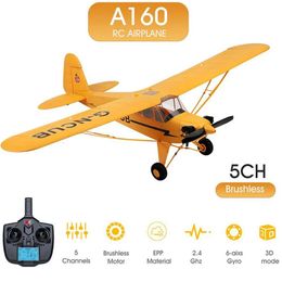 Wltoys A160 J3 RC Plane RTF 2.4G Brushless Motor 3D/6G Remote Control Airplane Ready To Fly 240429