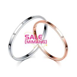 Designer Cartres Bangle Couple Style Card Home Extremely Fine Bracelet Small Design Colorless and Simple 6N53