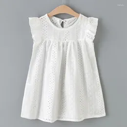 Girl Dresses Toddler Girls Dress Cotton Eyelet Lace Beach Sundress Little Kids Summer Clothes