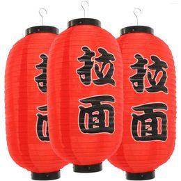 Table Lamps 3 Sets Japanese Ramen Lantern Noodles Decorations Decorate Traditional Lanterns Red Style Nylon Cloth Restaurant Party Favours