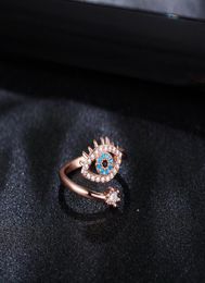 2021 Lucky Turkish Blue Evil Eye Ring Open Adjustable Finger Wedding Rings For Women Trendy Jewellery whole8643831