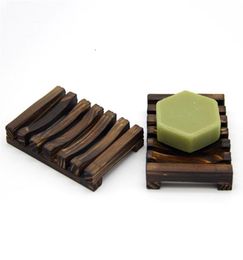 11825cm Natural Wooden Bamboo Soap Dish Tray Holder Storage Soap Rack Plate Box Container for Bath Shower Plate Bathroom1876962