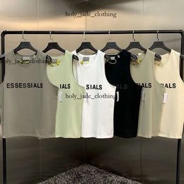 ESS Vest Designer T Shirt Essentialsclothing Mens Tank Top Essentialsshirt Trend Brand Lettering Cotton Lady Sports Casual Loose High Street Sleeveless Vest 790