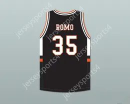 CUSTOM NAY Mens Youth/Kids TONY ROMO 35 BURLINGTON HIGH SCHOOL BLACK BASKETBALL JERSEY WITH PATCH TOP Stitched S-6XL