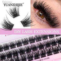 False Eyelashes YUANZHIJIE DIY cluster little devil role-playing eyelashes extension Russian artificial mink false segmented Wispy makeup d240508