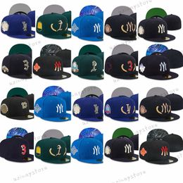 Adult Embroidered Baseball Caps Men's Hip Hop orras Adjustable Sport Full Closed Design Hat Stitch Heart Hustle Flowers Sun Outdoor Hats (7-8 Size)