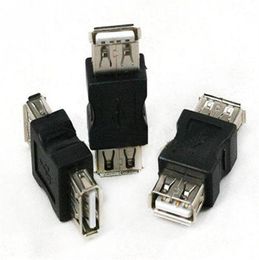 Whole 100pcs Lot Mini USB 2 0 Female A to USB 2 0 Female B Adapter Connector270t2826370