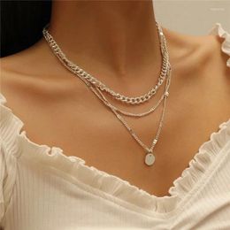 Chains Vintage Pendant Necklace For Women Gold Color Layered Chokers Accessories Girls Aesthetic Gifts Fashion Jewelry 2024