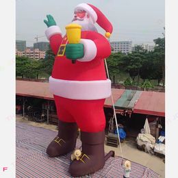 Atacado de jogos ao ar livre de jogos ao ar livre 12mh (40 pés) com gigante gigante Papai Noel inflável com decoração de Natal LED Light Santa001