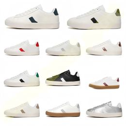 Designer casual shoes French Brazil Green Low-carbon Life V Organic Cotton Flats Platform Sneakers Women Casual Classic White Designer Shoes Mens Loafers P58