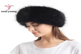 10 colors Womens Faux Fur Headband Luxury Adjustable Winter warm Black White Nature Girls Earwarmer Earmuff2988941