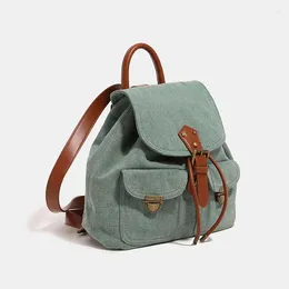 Duffel Bags Maxdutti Fashion Retro Contrasting Washed Denim Backpack For Women's Large Capacity Travel And Leisure Women