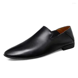 Casual Shoes Genuine Leather Men's Loafers Men Fashion Driving Breathable Slip On Moccasin#2202