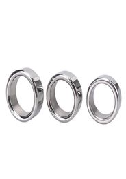 Male Penis Ring Metal Stainless Steel CocK Rings Heavy Cockring Head Delay Time Extend Sex Toys for Men7503655