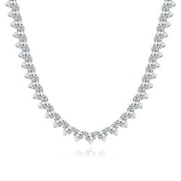 Fine Jewellery S Sterling Sier Necklace Full Diamond Mossanite Choker Tennis Chain For Women