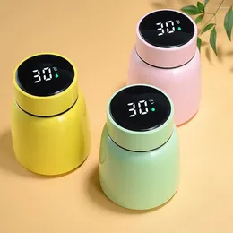 Water Bottles Insulated Food Cup Leak-proof Container Portable With Temperature Display Capacity For On-the-go