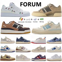 Designer Casual Shoes Bad Bunny x Forum Buckle Yellow Cream Blue Tint Core Black Easter Egg men White multi Colour women Preppy Style Low outdoor trainers sneakers