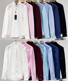 Designer Mens Casual Shirts Pony Paul Polos Tshirts Dress Big Horse Embroidery Business Clothes Long Sleeve Slim Lapel Tees Size M-3XL High Quality 4115466