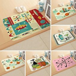 Carpets Cross Border Colour Graffiti Flannel Floor Mat Carpet Doormat Bathroom Anti-skid Kitchen