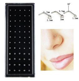 60pcsset Punk Titanium Opal Stone Piercings Nostril Nose Ring Nose Studs Septum Ring Nez Earring Gauges Septo Earrings Piercing3868909