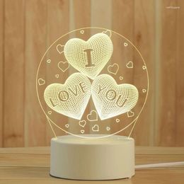 Table Lamps Creative 3D Night Lamp Acrylic Desktop Nightlight Boys And Girls Holiday Gift Decorative Bedroom Bedside