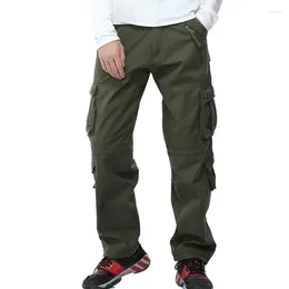 Men's Pants Winter Fleece Warm Tactical Loose Army Cargo Long Trousers Men Zipper Pocket Casual Thicken Plus Size 40