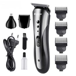 Electric Shavers All 3 in 1 Professional Hair Clipper for Men Waterproof Rechargeable Wireless Electric Shaver Beard Nose Ear Shaver Hair Trimmer T240507