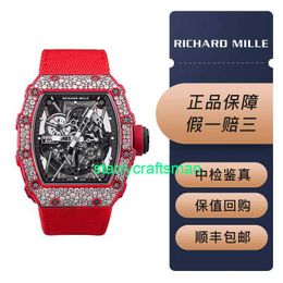 RM Luxury Watches Mechanical Watch Rm Mills Men's Series Rm35-02 Snowflake Diamond Red Devil Ultimate Edition st3D