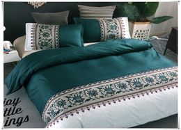 Designer Bed Comforters Sets Simple Luxury King Size Bedding Set Jacquard Floral Printed Bed Linen Duvet Cover Sets Quilt Covers B9666288