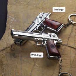 New Cool Solid Wood Handle Desert Eagle Guns Model 1:3 Metal Pistol Gun Toy Detachable Mini Desert Eagle Pistol Keychain Pendant 052